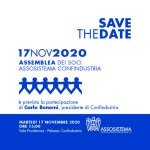 save the date Assemblea Assosistema 17 novembre 2020